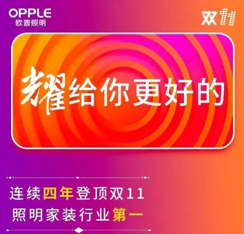 2016雙11營銷額達2.046億 歐普照明再創(chuàng)LED行業(yè)奇跡