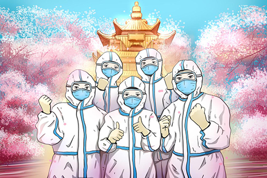 索菲亞指紋鎖為武漢加油：櫻花櫻花，我想守護(hù)你