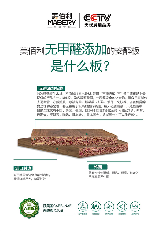 美佰利“安醛板” 滿足人們對健康家居生活的需求