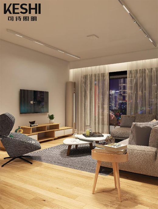 120.14m²三房兩廳 | KESHI可詩照明不吊頂全屋燈光設(shè)計(jì)