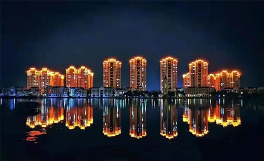 東營經濟技術開發區提升城市亮化 繪就“城市夜景美圖”